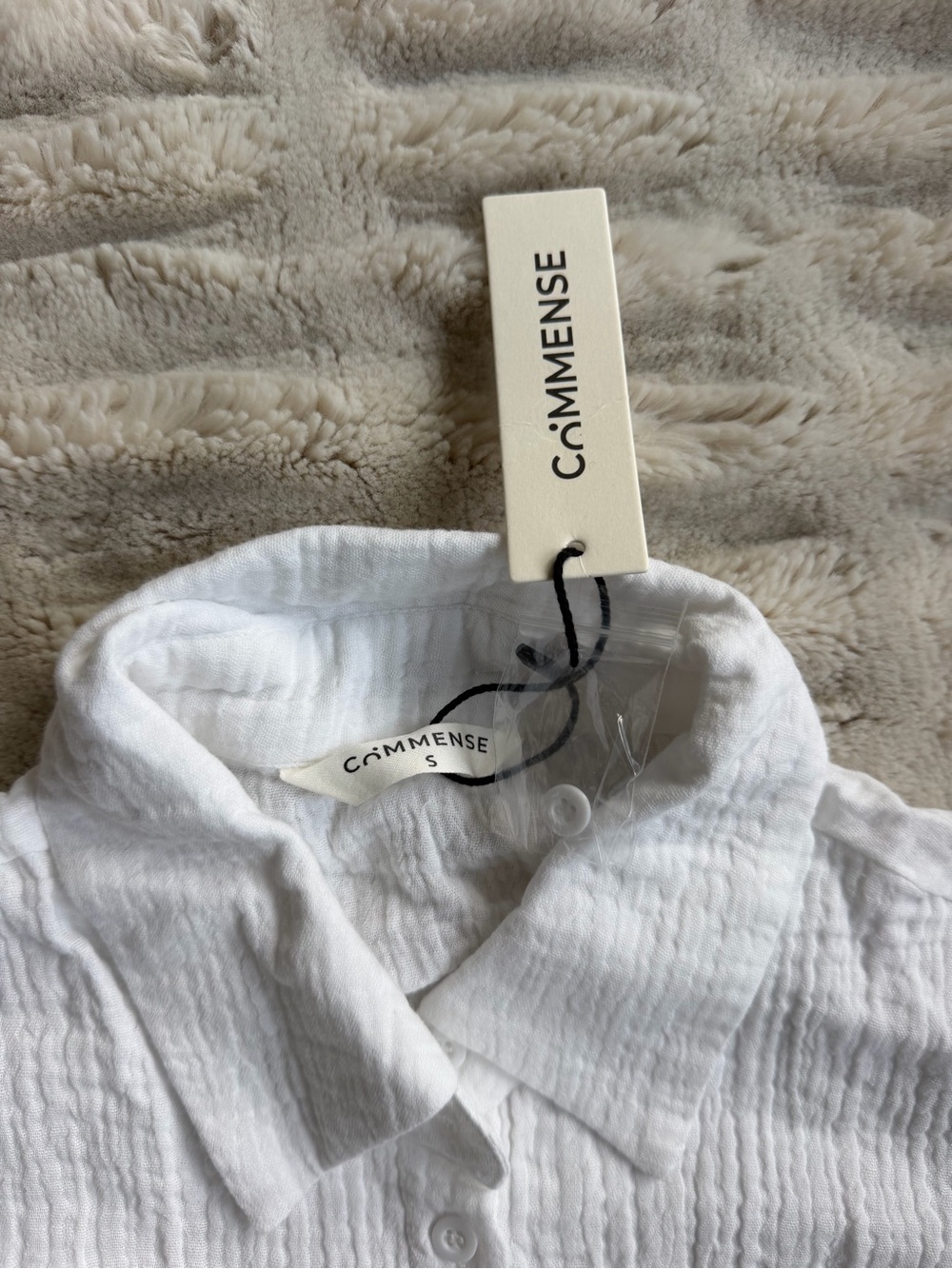 Minimalist Cotton Two Piece Pants Set - White Size Small - Picture 3 of 5